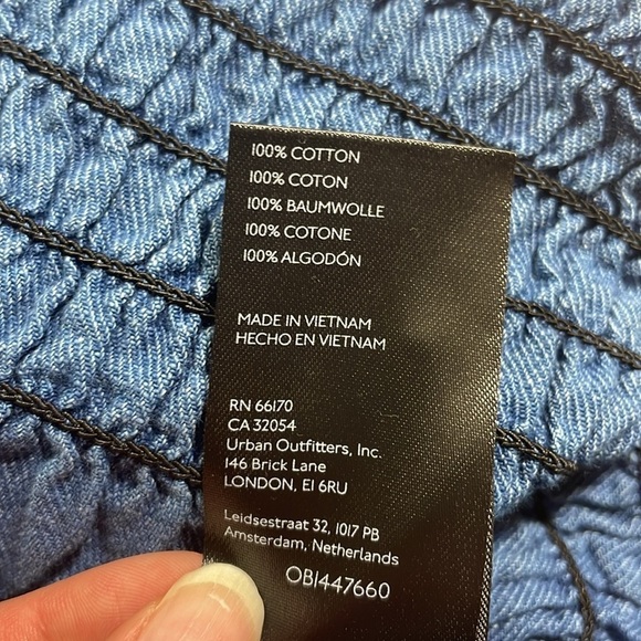 Anthropologie Pilcro ruched cropped denim Cami - Picture 10 of 10